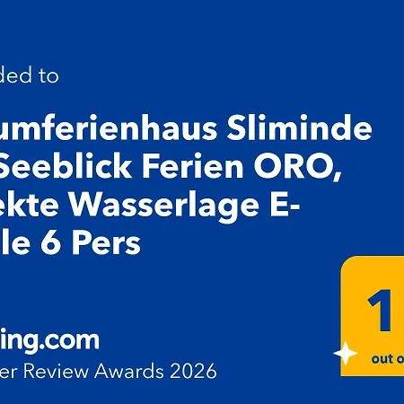 Traumferienhaus Sliminde By Seeblick Ferien Oro, Direkte Wasserlage E-saeule 6 Pers * 올페니츠